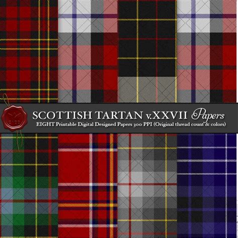 Digital Printable Scottish Tartan Plaid Highland Clan Brodie Etsy