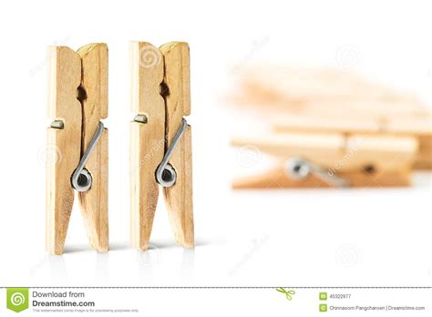 Standing Wooden Clothespin Stock Image Image Of Laundry 45322977