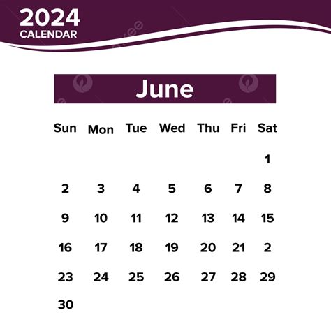 June 2024 Calendar June 2024 Calendar Psd June 2024 Png Transparent