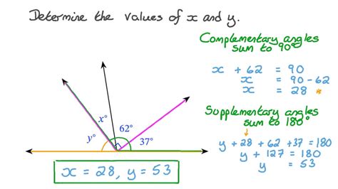 Question Video Finding The Measure Of Two Angles By The Supplementary