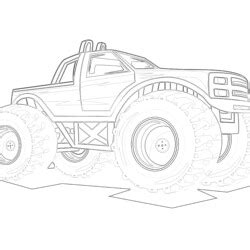Printable Shark Monster Truck Coloring Page - Mimi Panda