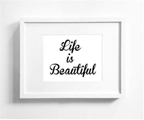Life Is Beautiful Typography Art Print 11 X By Lovesignboutique 2600