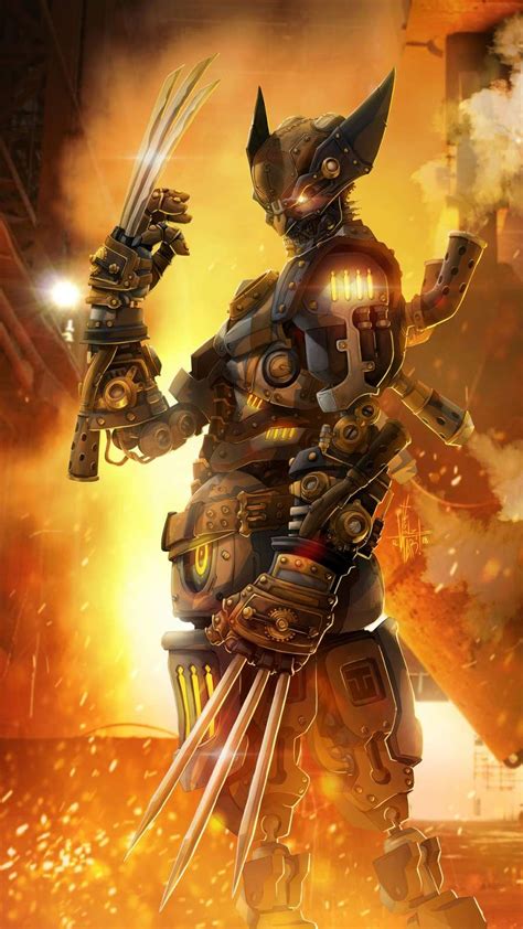 Desktop, tablet, iphone 8, iphone 8. Wolverine Steampunk iPhone Wallpaper | Illustrazioni ...