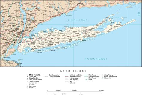 Long Island Ny Map With State Boundaries