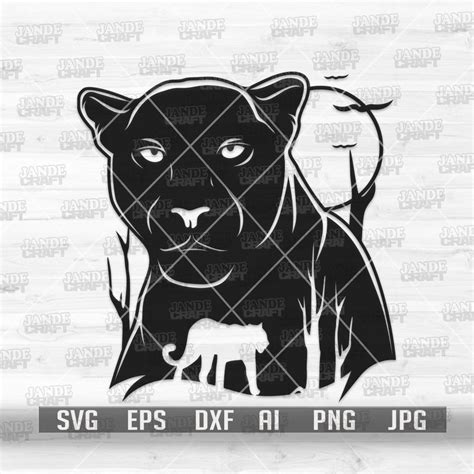 Panther Scene Svg Panther Clipart Panther Cutfile Panther Png Panther