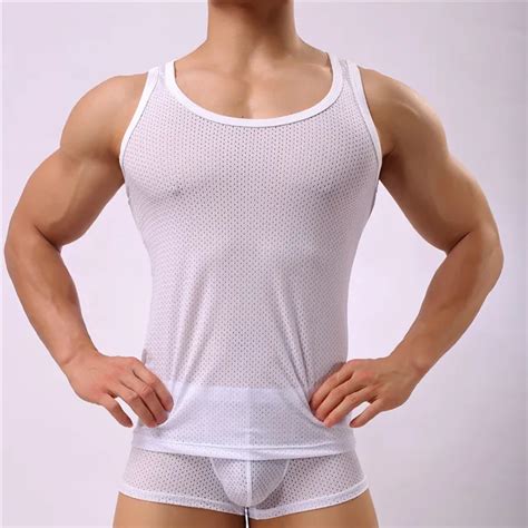Sexy Mens Undershirt Short Sleeves Shrug Breathable Hole Gay Men Nightwear Dance Muscle Tights
