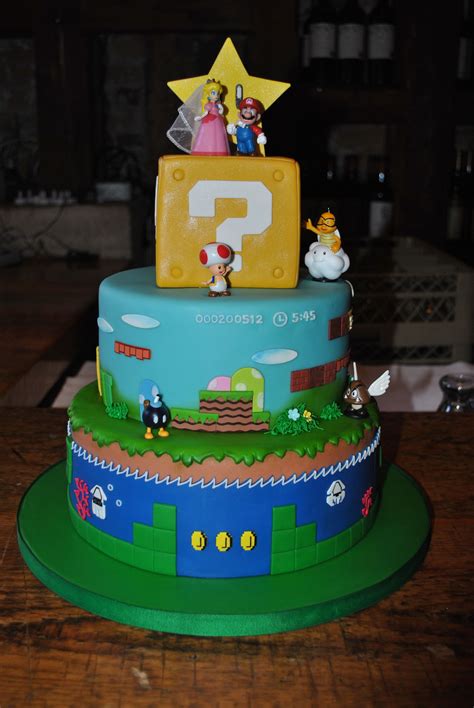 Peach's birthday cake is princess peach's board in mario party. Super Mario Wedding Cake | Mario cake, Super mario cake ...