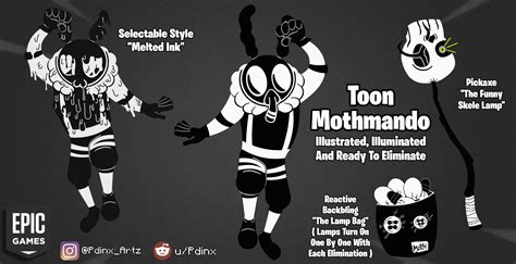 [ fortnite concept ] toon mothmando illustrated illuminated and ready to eliminate r