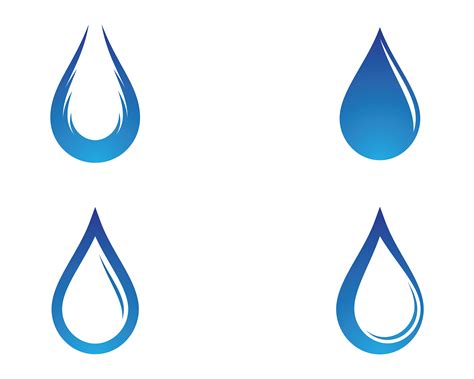 Blue Water Drop Icons 1220282 Vector Art At Vecteezy