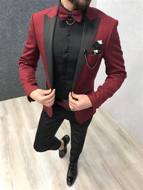 buy red slim fit tuxedo by with free shipping prom suits for men prom suits