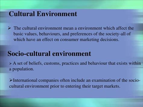 Social And Cultural Environment Ppt