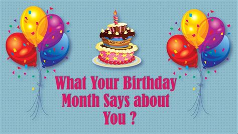 What Your Birthday Month Says About You Youtube