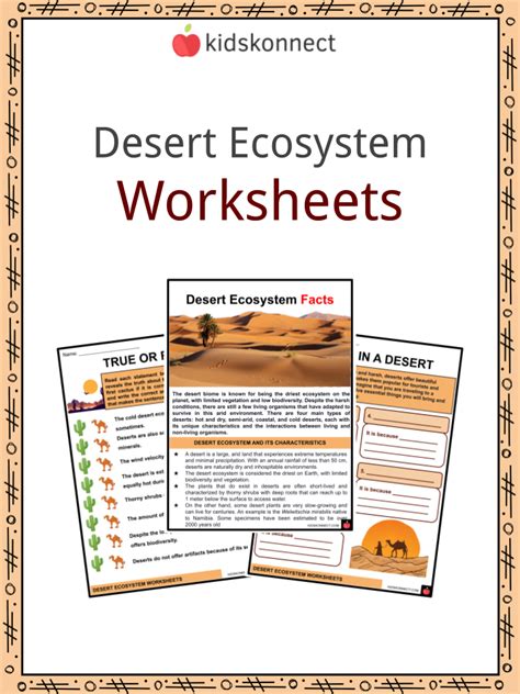 Desert Ecosystem Worksheets And Facts Inhabitants Significance