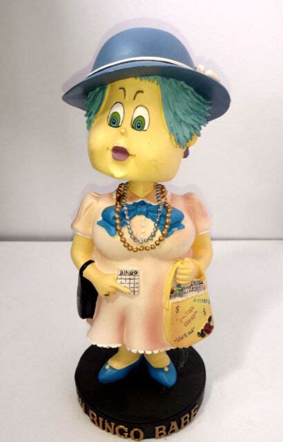 1 Bingo Babe Bobblehead Holding Bingo Bag And Cards Ebay