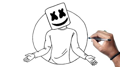 How To Draw Marshmello Drawing Step By Step Drawing How To Draw Marshmello Marshmello Art