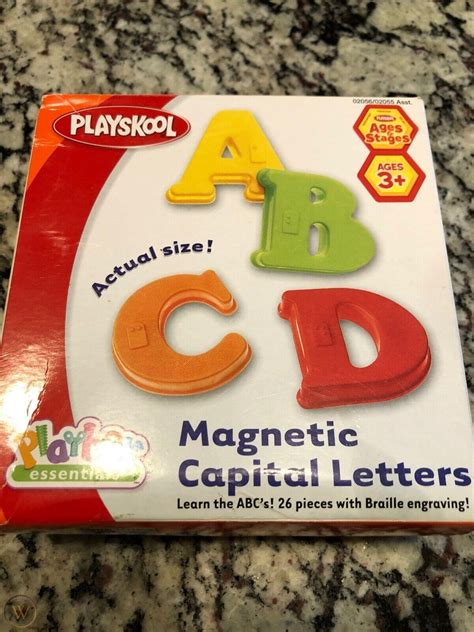Magnetic Capital Letters With Braille Vintage Playskool 3821676742