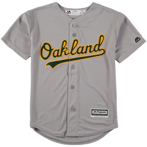 Oakland Athletics Majestic Youth Official Cool Base Team Jersey Gray
