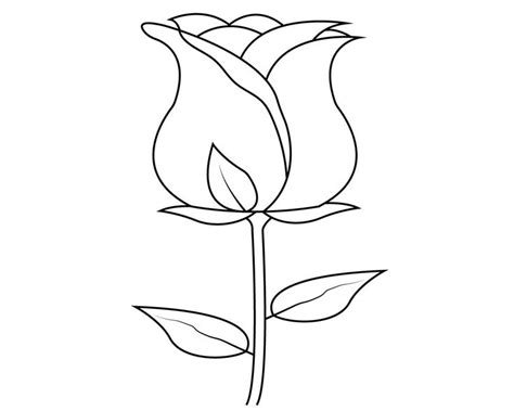 Here is a simple drawings of. Simple Rose Flower Coloring Pages | Mandala coloring pages ...