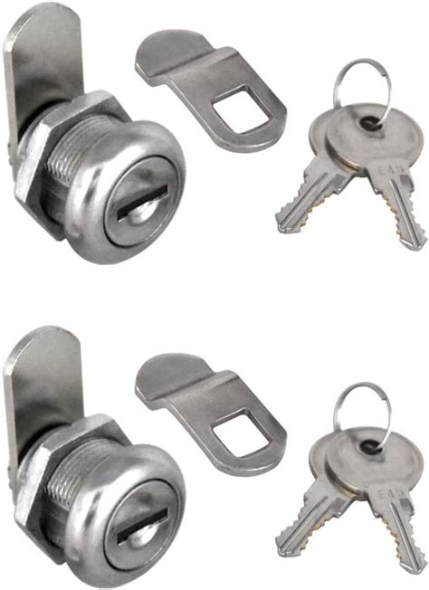 2pcs Cabinet Cam Lock Keyed Alike Tool Box Locks 58 Cylinder For