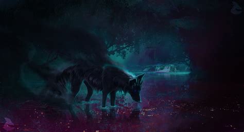 Download Fantasy Wolf Hd Wallpaper By Nikkayla