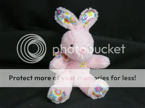 Pink Easter Bunny Rabbit Hugfun Soft Floppy Flower Bow Feet Ears Plush