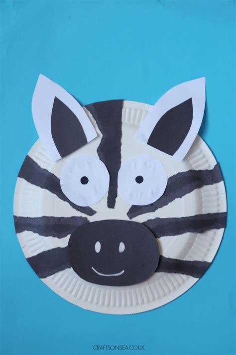Paper Plate Zebra Animal Crafts Preschool Paper Plate Crafts Zebra