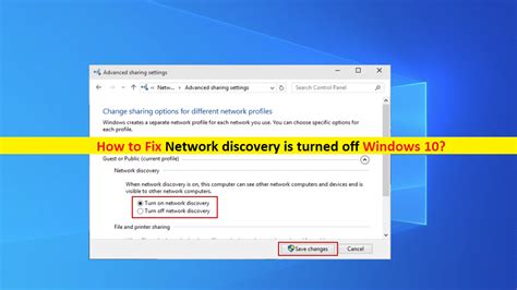 How To Fix Network Discovery Is Turned Off Windows Pc Transformation