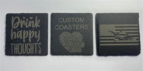 Custom Stone Coasters Etsy