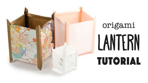 Origami Paper Lantern Tutorial Japanese Andon Lamp 行灯 Paper Kawaii