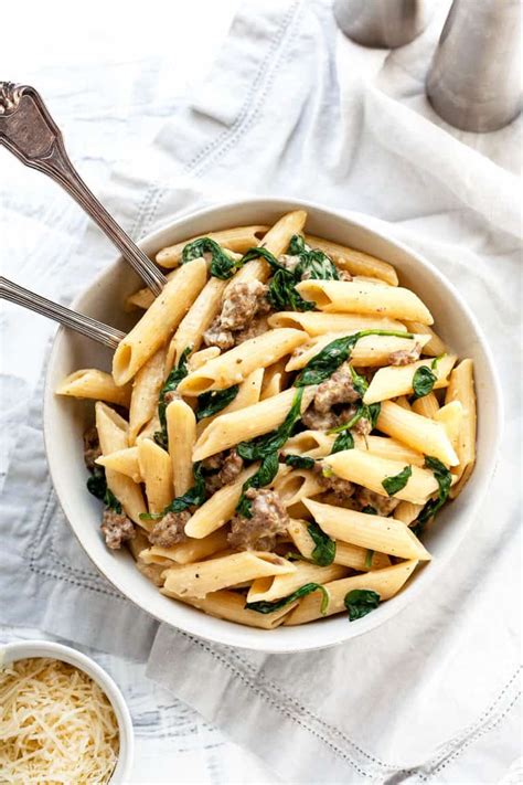creamy italian sausage pasta foodtasia