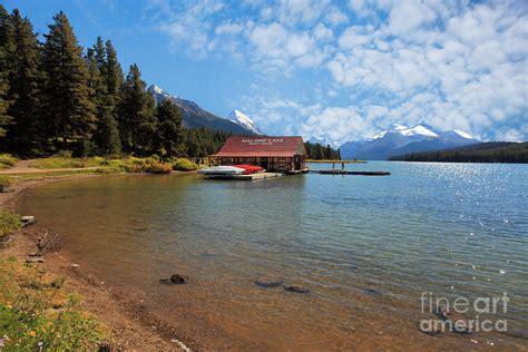 Maligne Lake Boat House Jasper Alberta Photograph By Nick Jene Fine Art America