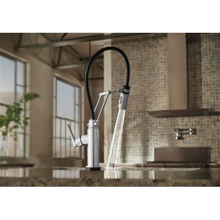 They are known for incorporating innovative components to provide maximum performance and reliability. Brizo 64243LF-BLGL Matte Black / Luxe Gold Litze Pull-Down ...