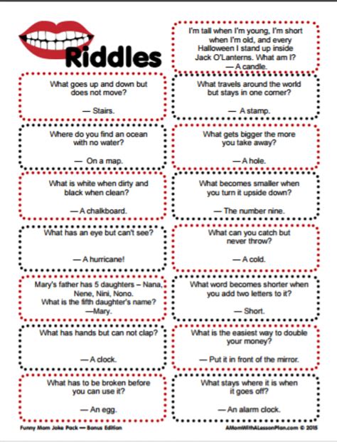 Free Printable Riddles Free Printable