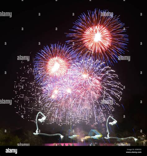 New Year Fireworks In Perth Stock Photo Alamy