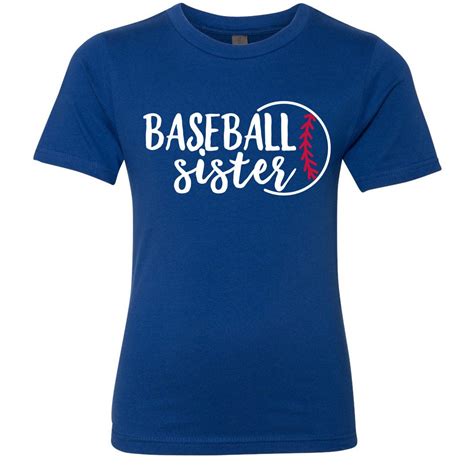 Youth Baseball Sister T Shirt Baseball Sister Shirt Baseball Sister Tee Baseball Biggest