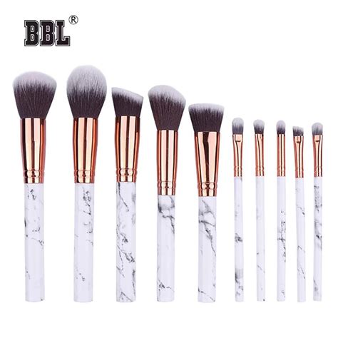 BBL Pcs Set Marble Makeup Brushes Set Professional Quality Foundation Powder Eyeshadow Brush