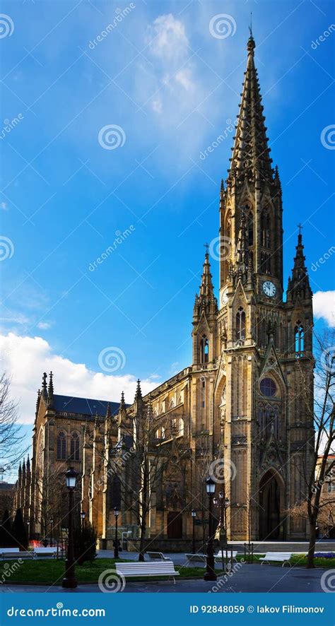 Day View Of Cathedral Of San Sebastian Stock Image Image Of European