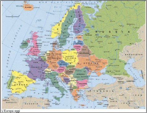 Set di 10 carte geografiche dell'europa realizzate in scala 1:4.915.000. Cartina Geografica Europa | onzemolen