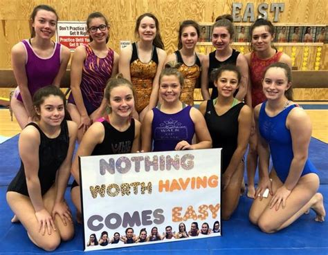 Columbus East High School Girls Varsity Gymnastics Winter 2019 2020