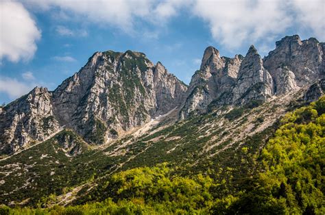The Rocky Peaks Of The Little Dolomites Sentiero Dei Grandi Alberi