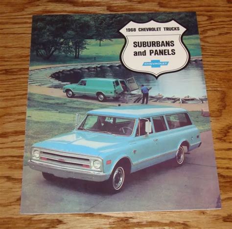 1968 Chevrolet Suburban And Panel Truck Foldout Sales Brochure 68 Chevy