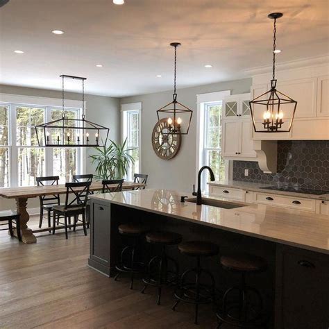 Achieving A Timeless Look With A Black Kitchen Island And Oak Cabinets