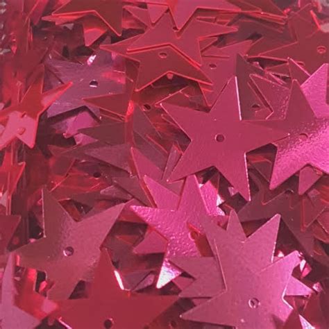 15mm Hot Pink Star Sequins Sequin World