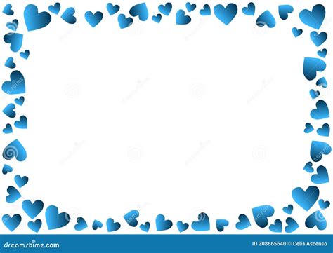 San Valentino Cuori Blu Fotografia Stock Illustrazione Di Scheda