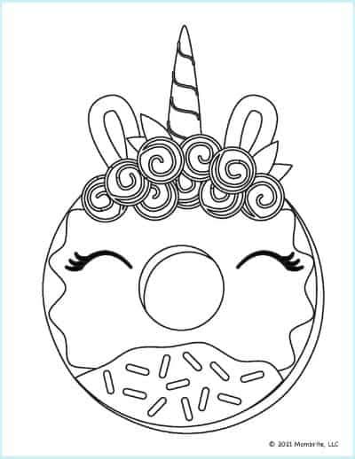 Cute Unicorn Donut Coloring Pages Donut Coloring Pages Best Coloring