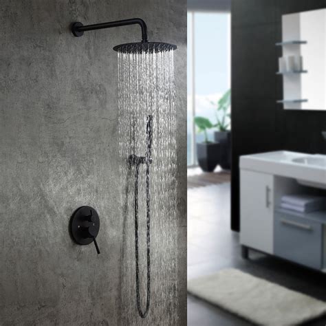 black shower system with handheld systemdesign