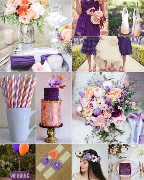 Purple And Peach Wedding Colours Peach Wedding Peach Wedding Theme