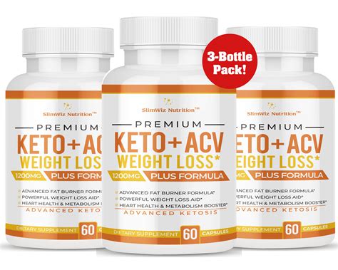 3 Pack 5x Potent Keto Pills Apple Cider Vinegar Capsules With Mother