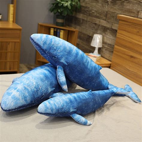 1pc 5570cm Creative Simulation Blue Whale Plush Toys Real Life Japan