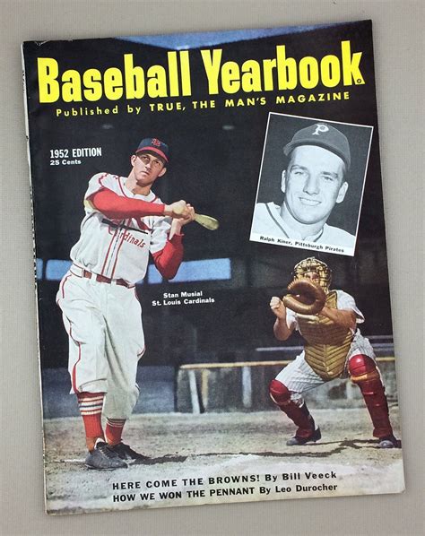 1952 Baseball Yearbook Magazine